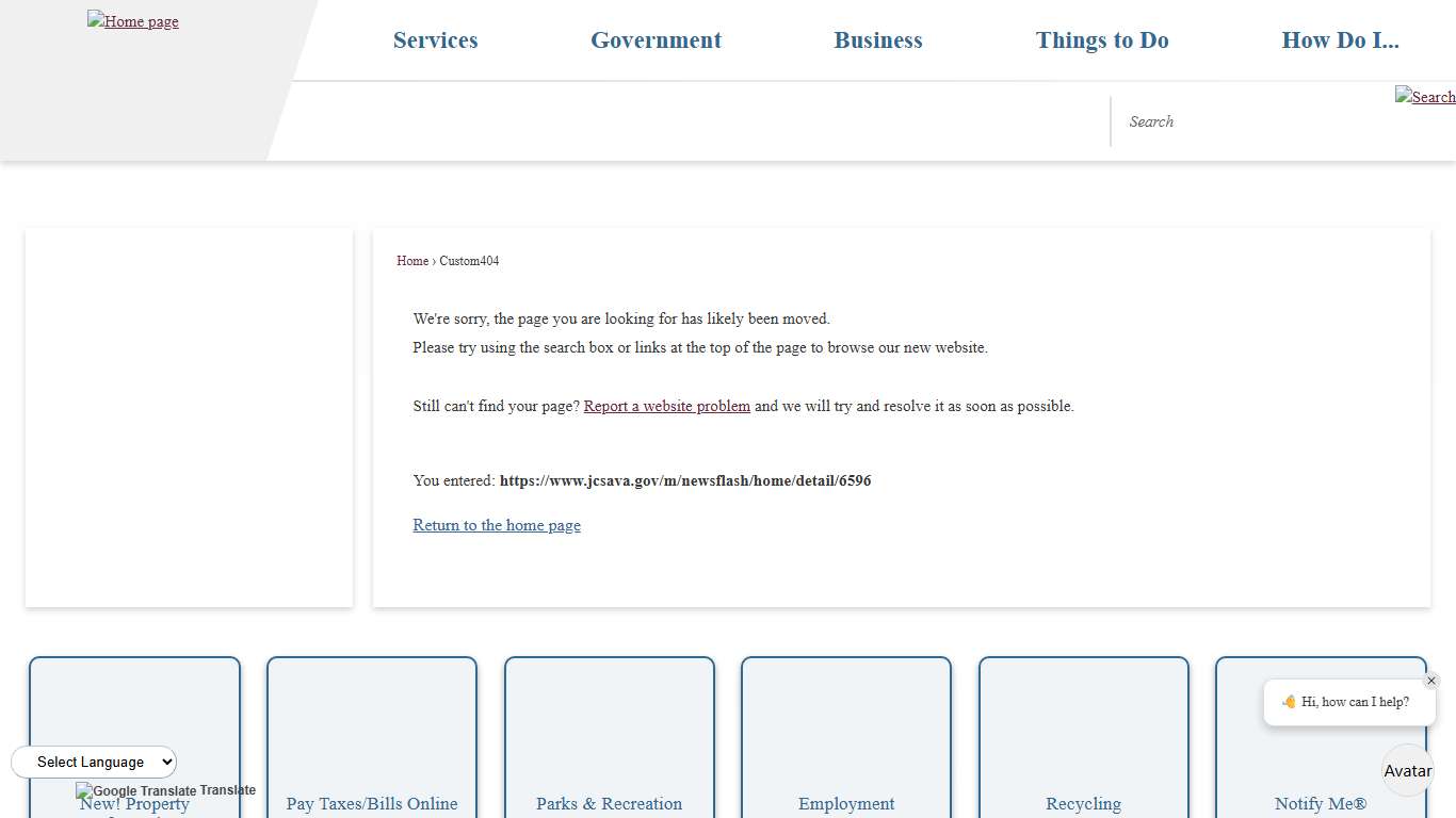 Custom404 • James City County, VA • CivicEngage