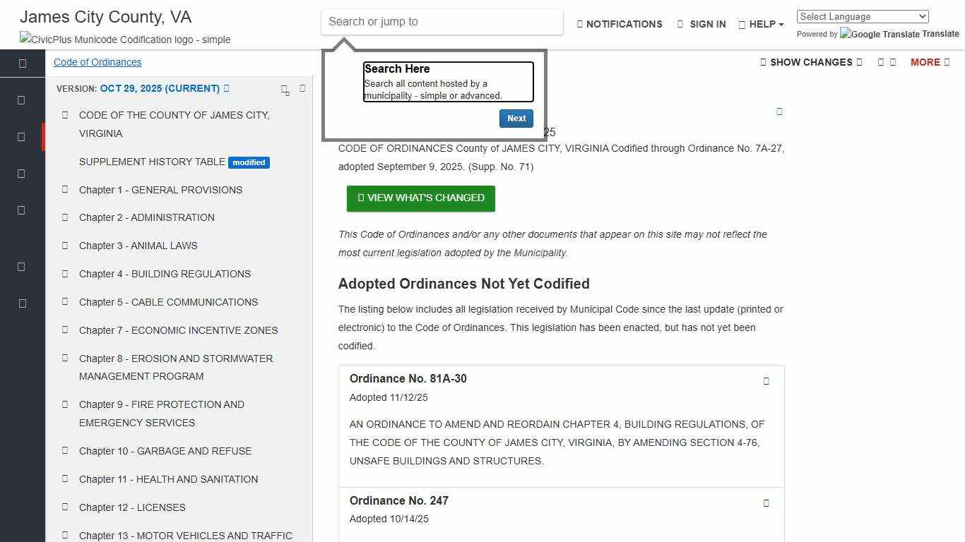 Code of Ordinances James City County, VA Municode Library
